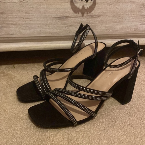 Kelly & Katie Black Rhinestone Heel - Picture 5 of 9